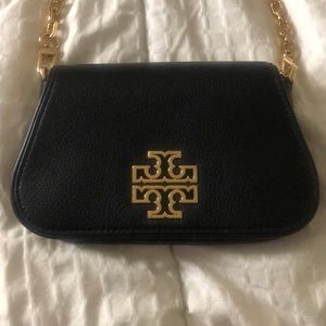NEW & AUTH TORY BURCH Black Britten Mini Crossbody